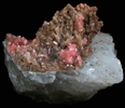 Reddingite and Hureaulite on Quartz from Jocao Mine, Galilea, Minas Gerais, Brazil