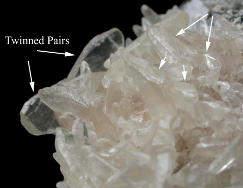Calcite (Butterfly-twinned crystals) from Huancano Prospect, Pisco Province, Peru