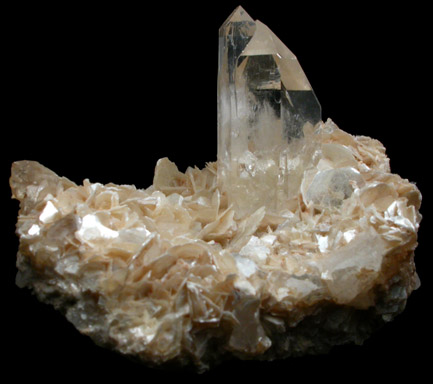 Quartz on Muscovite from Minas Gerais, Brazil