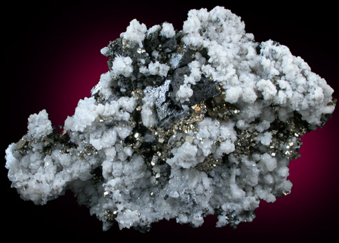 Quartz, Sphalerite, Pyrite, Calcite from Naica District, Saucillo, Chihuahua, Mexico