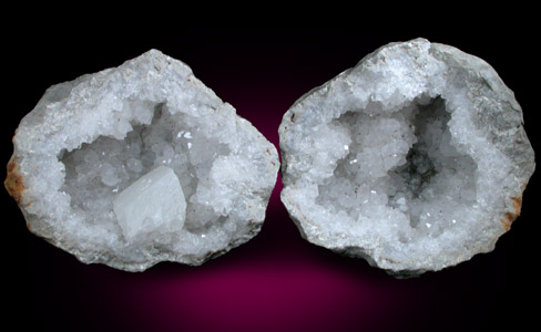 Quartz Geode with Calcite from Keokuk, Lee County, Iowa