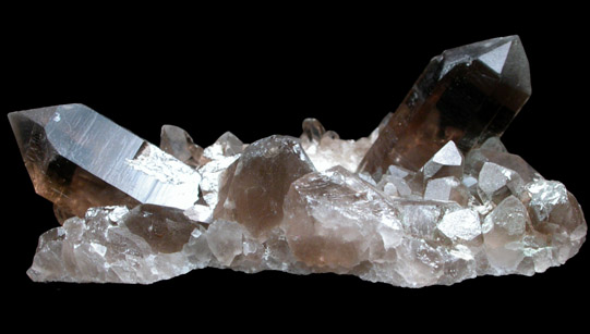 Quartz var. Smoky Dauphin-law Twin from St. Gotthard, Kanton Uri, Switzerland