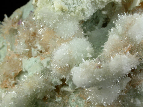 Creedite and Fluorite from Dachang Mine, Quinlong, Guizhou Zhuang, China