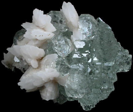 Fluorite with Calcite from Huanzala Mine, Huallanca District, Huanuco Department, Peru