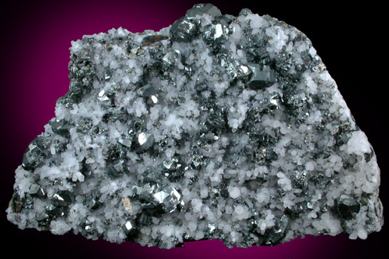 Tennantite-Tetrahedrite on Quartz from El Cobre Mine, Concepcion del Oro, Zacatecas, Mexico