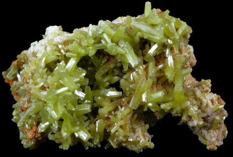 Pyromorphite from Sherman Mine, Burke, 74 km ESE of Coeur d'Alene, Shoshone County, Idaho