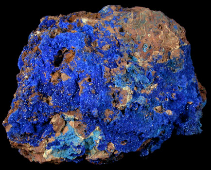 Azurite from Touissit Mine, 21 km SSE of Oujda, Jerada Province, Oriental, Morocco