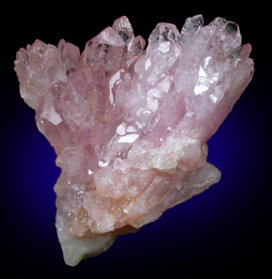 Quartz var. Rose Quartz Crystals from Sapucaia Mine, 50 km E-SE of Governador Valadares, Minas Gerais, Brazil