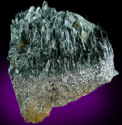 Actinolite over Clinozoisite from Keystone Trap Rock Quarry, Cornog, Chester County, Pennsylvania