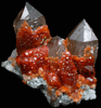 Spessartine Garnet on Smoky Quartz from Tongbei-Yunling District, Fujian Province, China