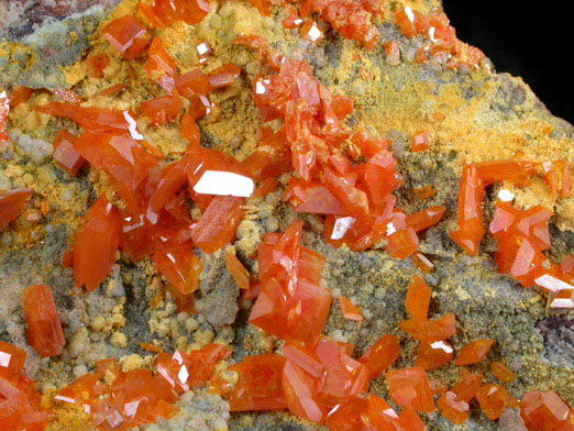 Wulfenite with Mimetite from Mammoth Mine, Tiger, Pinal County, Arizona
