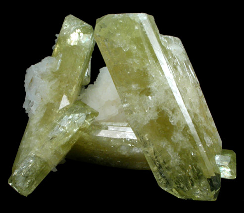 Brazilianite on Albite from Lavra do Telrio, Linpolis, Divino das Laranjeras, Minas Gerais, Brazil