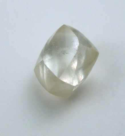 Diamond (1.68 carat gray elongated tetrahexahedral crystal) from Mirny, Republic of Sakha, Siberia, Russia