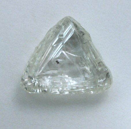 Diamond (0.83 carat colorless macle, twinned crystal) from Finsch Mine, Free State (formerly Orange Free State), South Africa