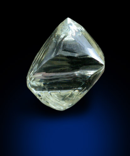 Diamond (2.13 carat gem-grade pale-yellow octahedral crystal) from Premier Mine, Gauteng Province, South Africa