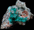 Dioptase and Calcite from Tsumeb Mine, Otavi-Bergland District, Oshikoto, Namibia