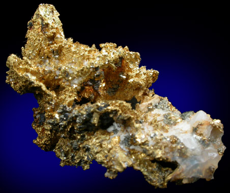 Gold, Acanthite, Quartz from (Grande Mine), Caborca District, Sonora, Mexico