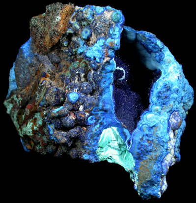 Azurite and Malachite from Bisbee, Warren District, Cochise County, Arizona