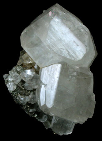 Calcite on Marcasite from Shullsburg District, Lafayette County, Wisconsin