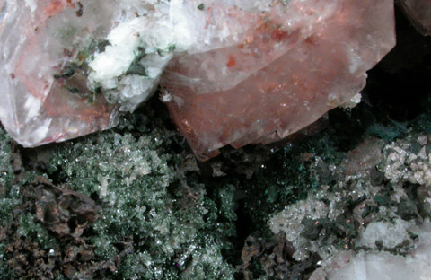 Copper in Calcite from Keweenaw Peninsula Copper District, Michigan