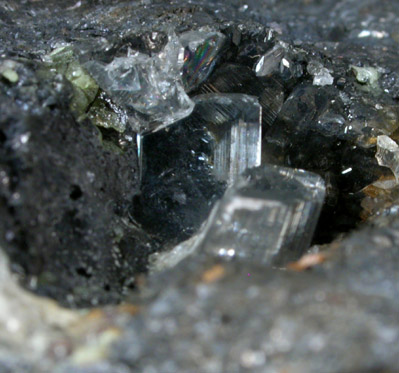 Phosgenite in Galena from Monteponi Mine, Iglesias, Sardinia, Italy