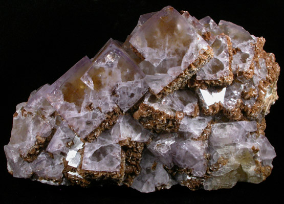 Fluorite with Siderite from Boltsburn Mine, Rookhope, County Durham, England
