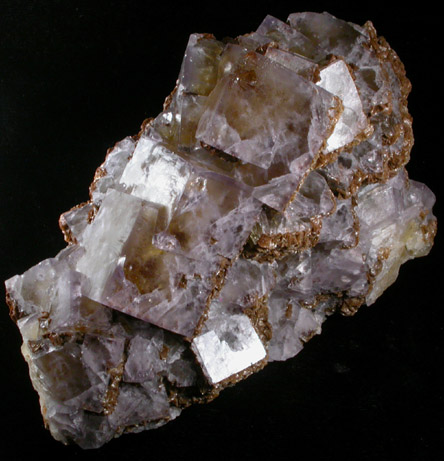 Fluorite with Siderite from Boltsburn Mine, Rookhope, County Durham, England