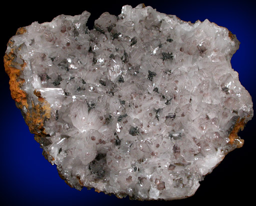 Hemimorphite with Goethite and Calcite from Santa Eulalia District, Aquiles Serdán, Chihuahua, Mexico