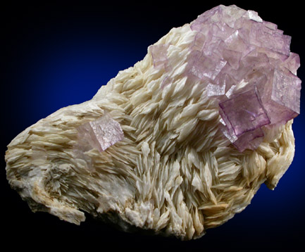 Fluorite on Barite from Caldwell Stone Quarry, Danville, Boyle County, Kentucky