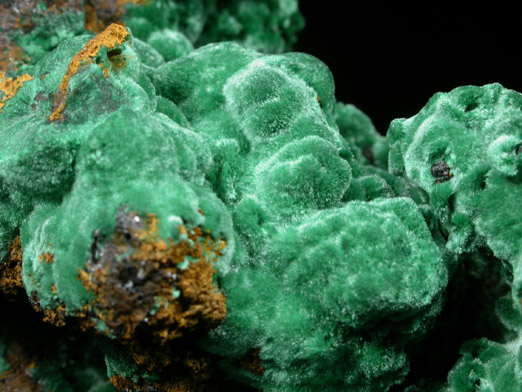 Malachite on Copper and Cuprite from Holbrook Mine, Warren District, Bisbee, Cochise County, Arizona