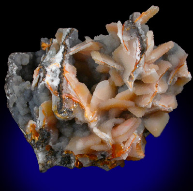 Quartz over Wulfenite from Finch Mine (Barking Spider Mine), north of Hayden, Banner District, Gila County, Arizona