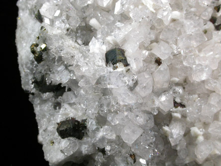 Apophyllite with Chalcopyrite from San Martin Mine, Zacatecas, Mexico