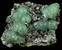 Prehnite, Babingtonite, Calcite from Prospect Park Quarry, Prospect Park, Passaic County, New Jersey