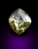 Diamond (0.86 carat yellow-brown octahedral crystal) from Jwaneng Mine, Naledi River Valley, Botswana