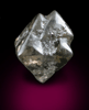 Diamond (2.54 carat gray-brown octahedral crystal) from Mirny, Republic of Sakha (Yakutia), Siberia, Russia