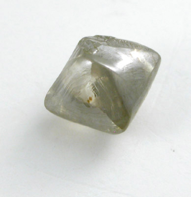 Diamond (0.83 carat gray octahedral crystal) from Oranjemund District, southern coastal Namib Desert, Namibia