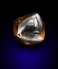 Diamond (0.82 carat red-brown dodecahedral crystal) from Oranjemund District, southern coastal Namib Desert, Namibia