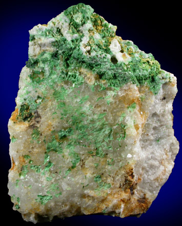 Bayldonite on Quartz from Caldbeck Fells, Cumbria, England