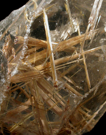 Quartz with Rutile inclusions (Rutilated Quartz) from Novo Horizonte, Bahia, Brazil