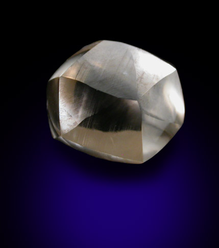 Diamond (1.80 carat sherry-pink dodecahedral crystal) from Jwaneng Mine, Naledi River Valley, Botswana