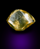 Diamond (0.96 carat golden-yellow dodecahedral crystal) from Kimberley Mine, Northern Cape Province, South Africa