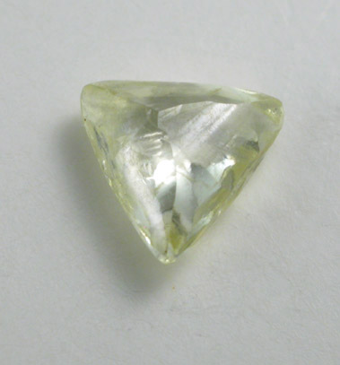 Diamond (0.45 carat yellow macle, twinned crystal) from Venetia Mine, Limpopo Province, South Africa