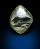 Diamond (1 carat yellow-gray octahedral crystal) from Gauteng Province, South Africa