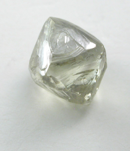 Diamond (1 carat yellow-gray octahedral crystal) from Gauteng Province, South Africa