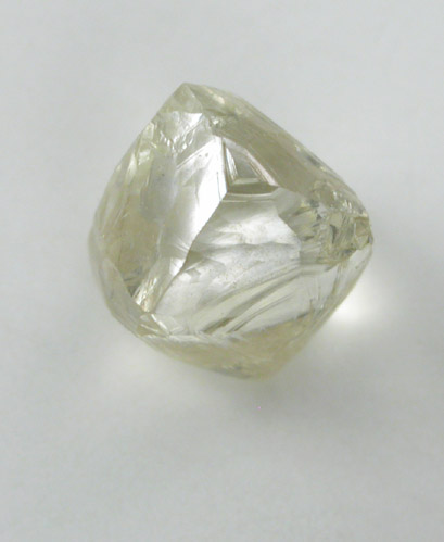 Diamond (0.88 carat pale-yellow octahedral crystal) from Northern Cape Province, South Africa