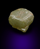 Diamond (1.11 carat green-gray cubic crystal) from Mbuji-Mayi (Miba), Democratic Republic of the Congo