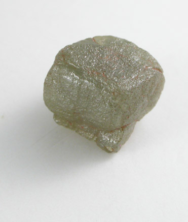 Diamond (1.11 carat green-gray cubic crystal) from Mbuji-Mayi (Miba), Democratic Republic of the Congo