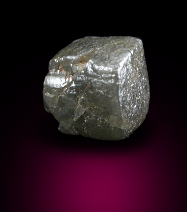 Diamond (0.93 carat gray cubic crystal) from Mbuji-Mayi (Miba), Democratic Republic of the Congo