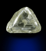 Diamond (4.45 carat yellow-gray macle-twin crystal) from Oranjemund District, southern coastal Namib Desert, Namibia