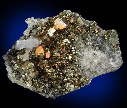Pyrite, Quartz, Barite from Butte Mining District, Summit Valley, Silver Bow County, Montana